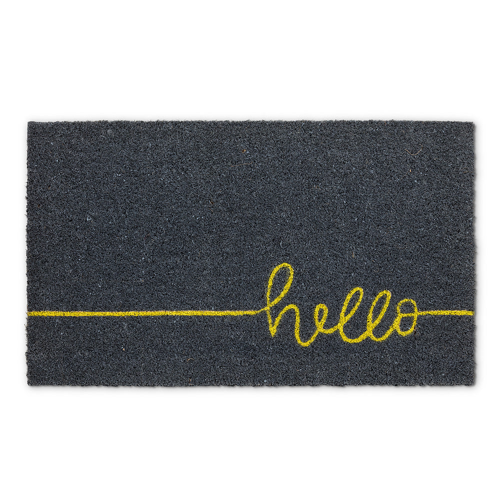 Hello! Doormat - Grey