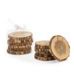 Coasters - Natural Wooden Bark - set of 6
